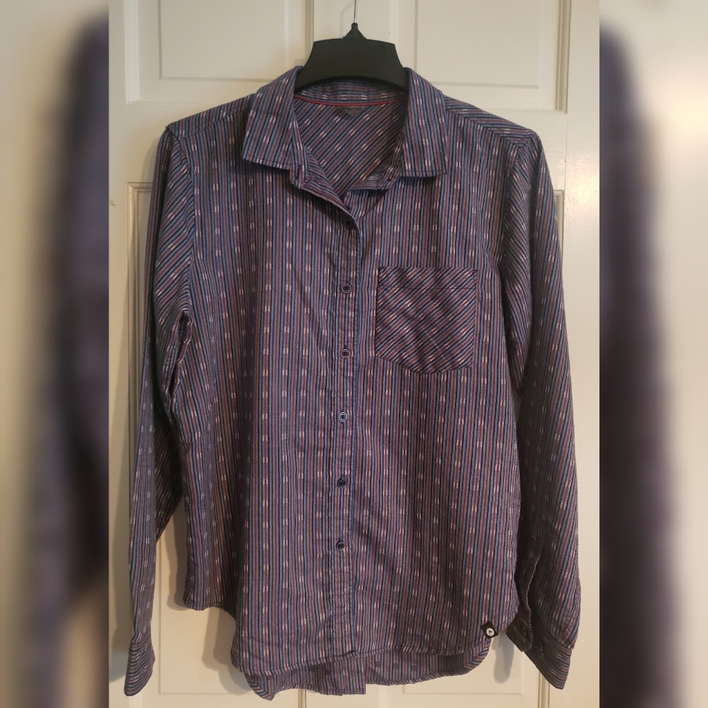 Marmot Striped Button Down With Arrow Pattern L - image 1